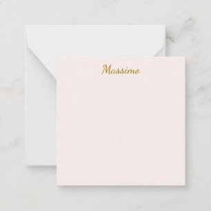 Gold & Pastel Colour Calligraphy Elegant Plain Nam Card