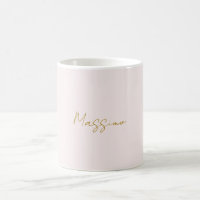 Gold & Pastel Colour Calligraphy Elegant Plain Nam
