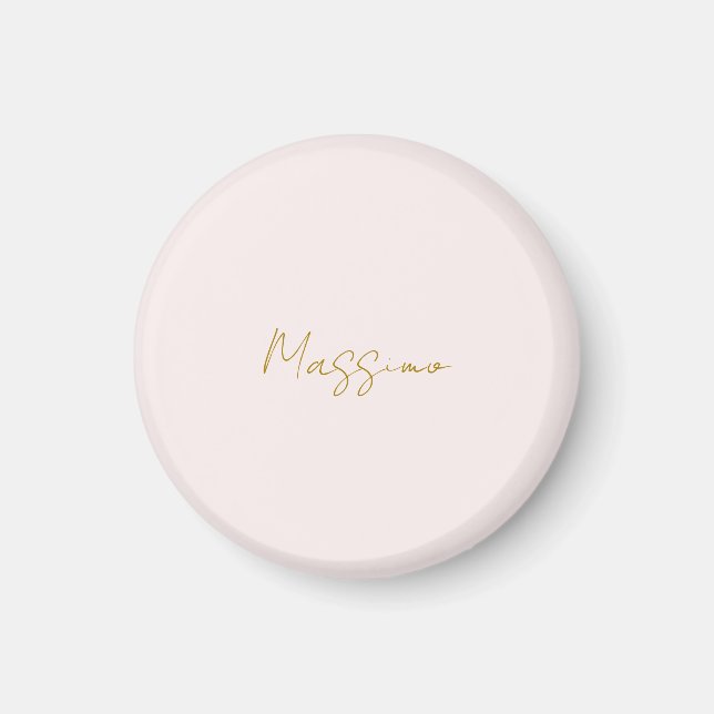 Gold & Pastel Colour Calligraphy Elegant Plain Nam Magnet (Front)