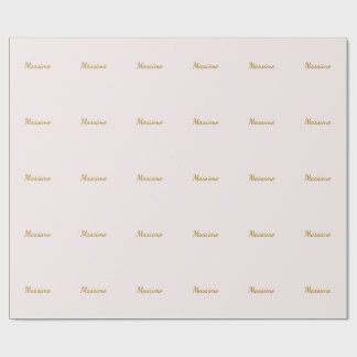 Gold & Pastel Colour Calligraphy Elegant Plain Nam Wrapping Paper