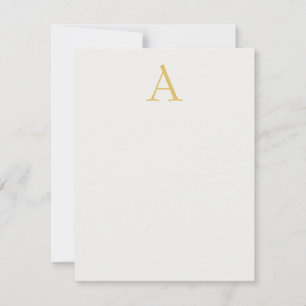 Gold & Pastel Colour Monogram Professional Initial Card