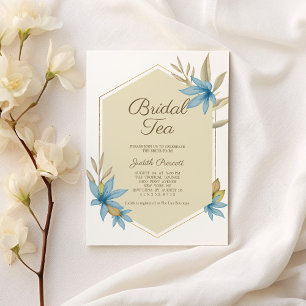 Gold pastel floral bridal tea party Bridal Shower  Invitation