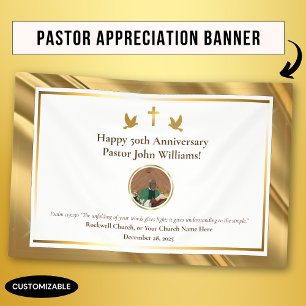 Gold Pastor Appreciation Celebration Event Banner
