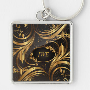 Gold Pattern 1 Keychain
