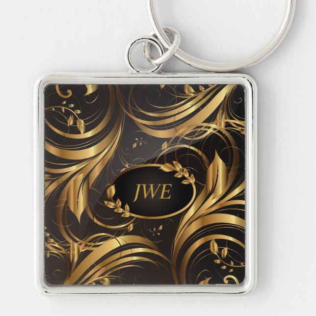 Gold Pattern 1 Keychain (Front)