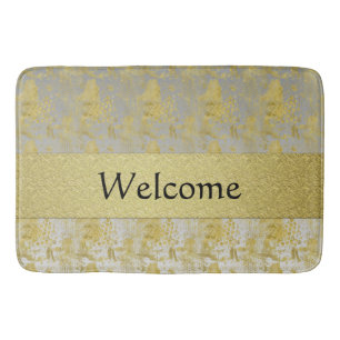 Gold Pattern Bath Mat