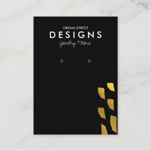 Gold Pattern Earring Display Card