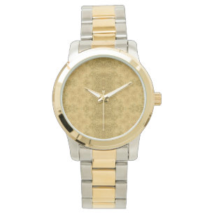 Gold pattern geometric art watch