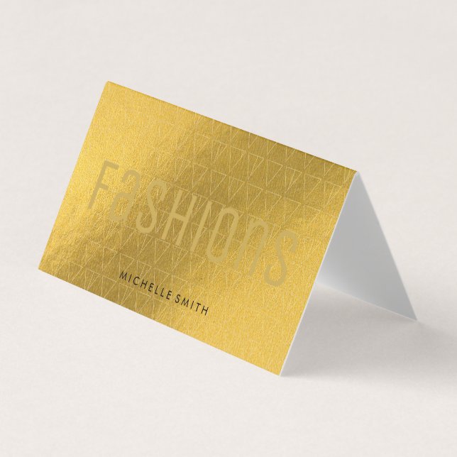 Gold Pattern | Gold Fashions Business Card (Front)