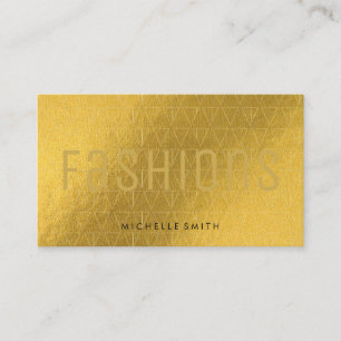 Gold Pattern Gold Fashions Business Card