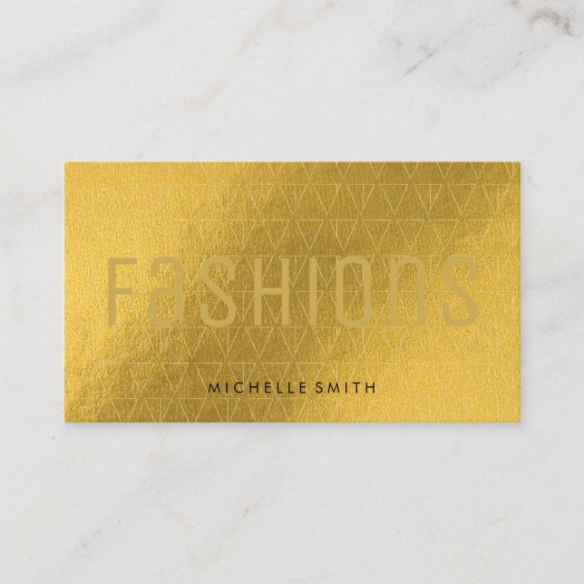 Gold Pattern | Gold Fashions Business Card (Front)