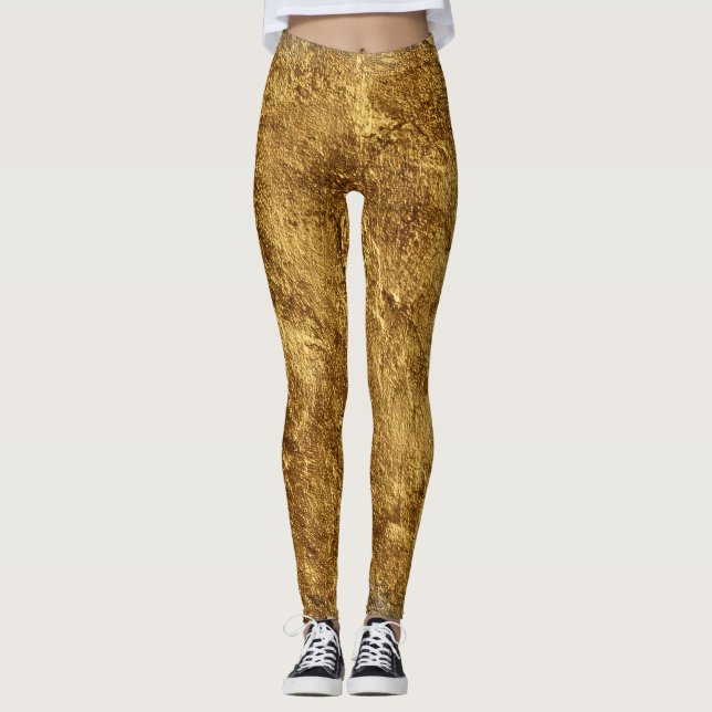 Gold pattern leggings (Front)