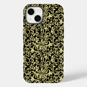 Gold Pattern On Black Case-Mate iPhone 14 Case