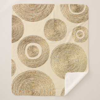 Gold pattern: shiny abstract luxury design sherpa blanket