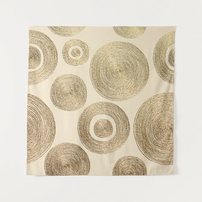 Gold pattern: shiny abstract luxury design tapestry (Front)