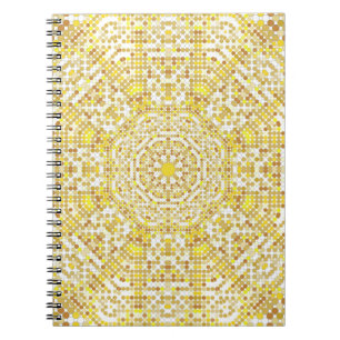 Gold pattern texture with golden mosaics in the By Notebook