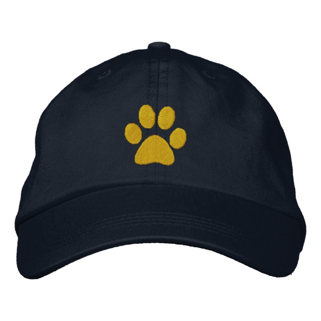 Gold Paw Embroidered Hat (Front)