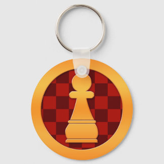 Gold Pawn Chess Piece Key Ring