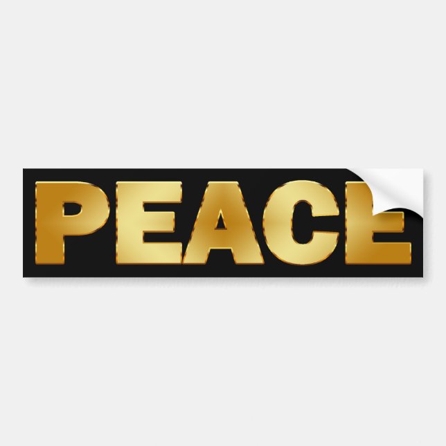 GOLD PEACE BUMPER STICKER (Front)
