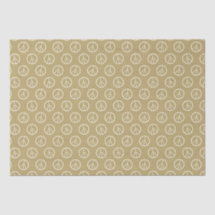 Gold Peace Signs Tissue Paper
