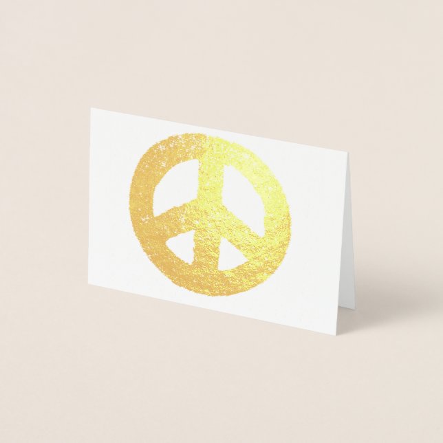 Gold Peace Symbol Foil Card (Front)