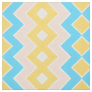 Gold Peach Teal and Yellow Fabric