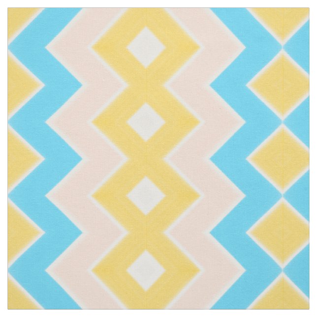 Gold Peach Teal and Yellow Fabric (Swatch)