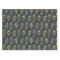 Gold Peacock Feathers on Blue Patterned Decoupage