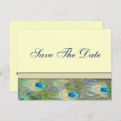 Gold Peacock Wedding Invitations (Front/Back)