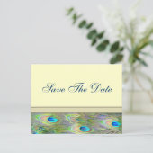 Gold Peacock Wedding Invitations (Standing Front)