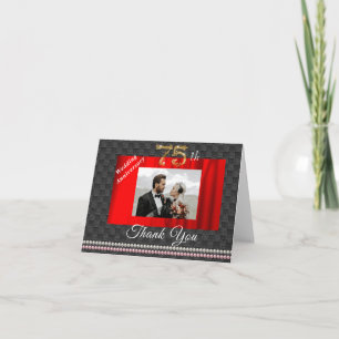 Gold & Pearls 75th Wedding Anniversary Thank You