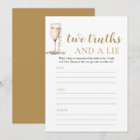 Gold Pearls and Prosecco Two Truths and a Lie Game