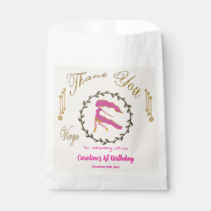 Gold & Pearls Virgo 1st Birthday Thank You Favour Bags