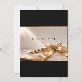 Gold Pen Thank You Card | Professional Gratitude