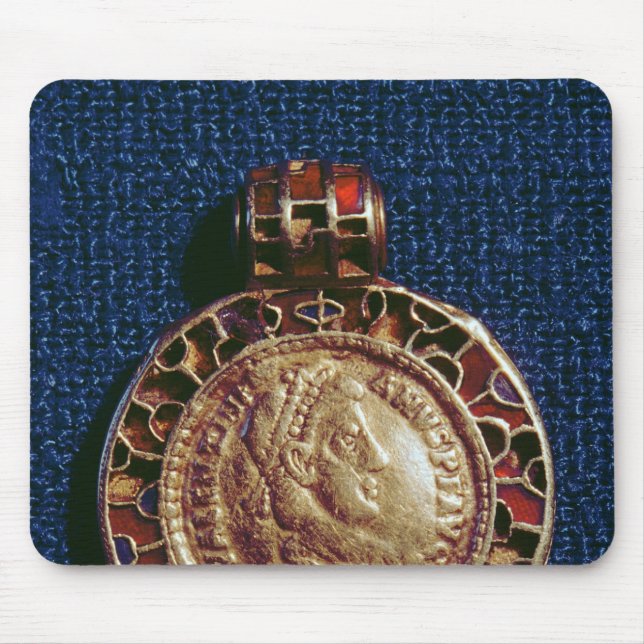 Gold pendant in the form of a coin mouse pad (Front)