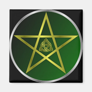 Gold pentacle magnet