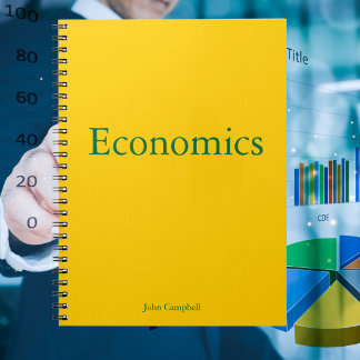 Gold Personalised Economics Educational Notebook