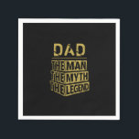 Gold Personalised Name The Man The Myth The Legend Napkin<br><div class="desc">Personalised your own name,  "the Man the Myth the Legend" typography design in black and gold,  great for men,  dad,  grandpa,  husband,  boyfriend on father's day,  birthday,  anniversary,  and any special day.</div>