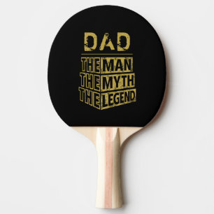 Gold Personalised Name The Man The Myth The Legend Ping Pong Paddle