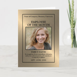 Gold/Personalised Photo - Employee Award Card