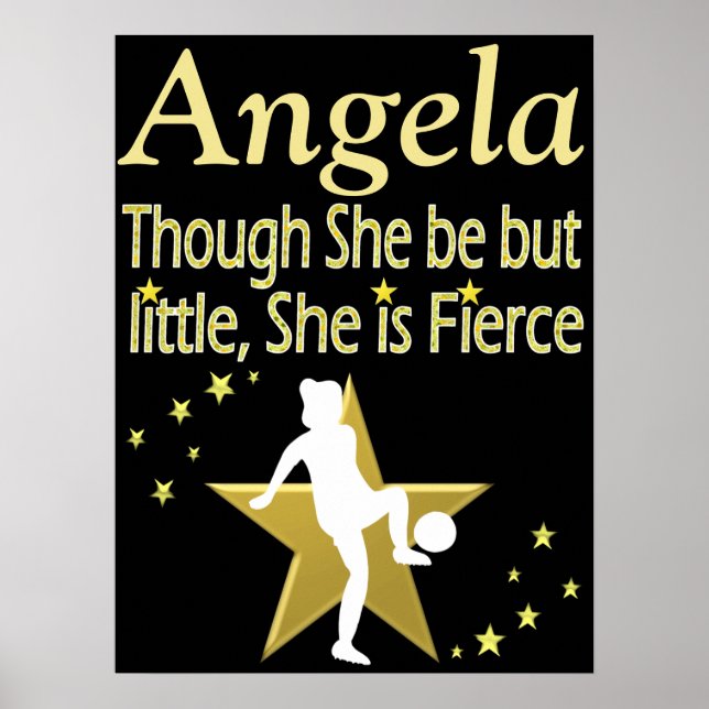 GOLD PERSONALIZED SOCCER GIRL POSTER (Front)