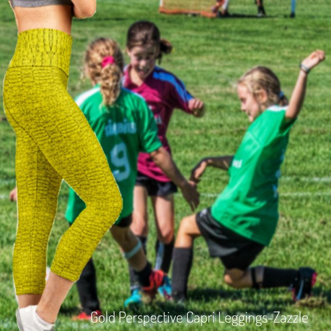 Gold Perspective  Capri Leggings (Creator Uploaded)