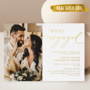 Gold Photo Elegant Engagement Party