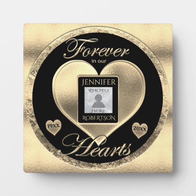 Gold Photo Memorial Plaque (Front)