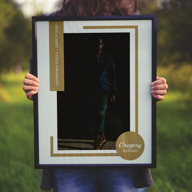 Gold Photo Modern Graduation Poster (Creator Uploaded)