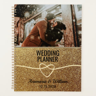 Gold Photo Wedding Planner Book