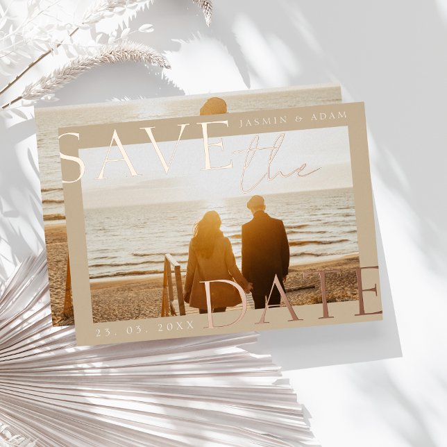 Gold Photo Wedding Save the Date Rose Gold (Creator Uploaded)