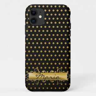 Gold Pin Dots with nameplate Case-Mate iPhone Case