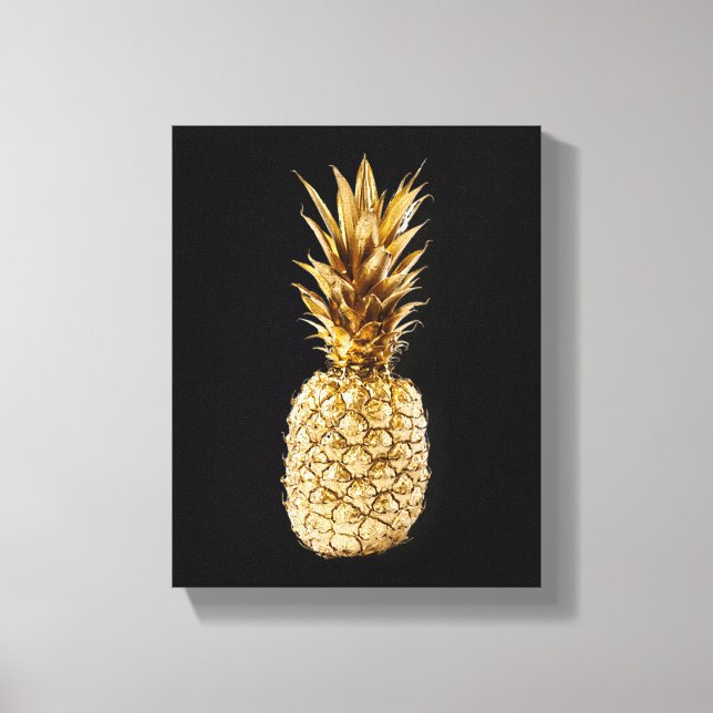 Gold Pineapple Canvas Print (Front)