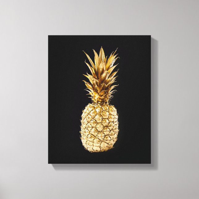 Gold Pineapple Canvas Print (Front)